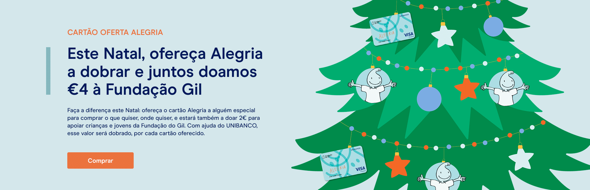 Campanha solidária cartão oferta Alegria